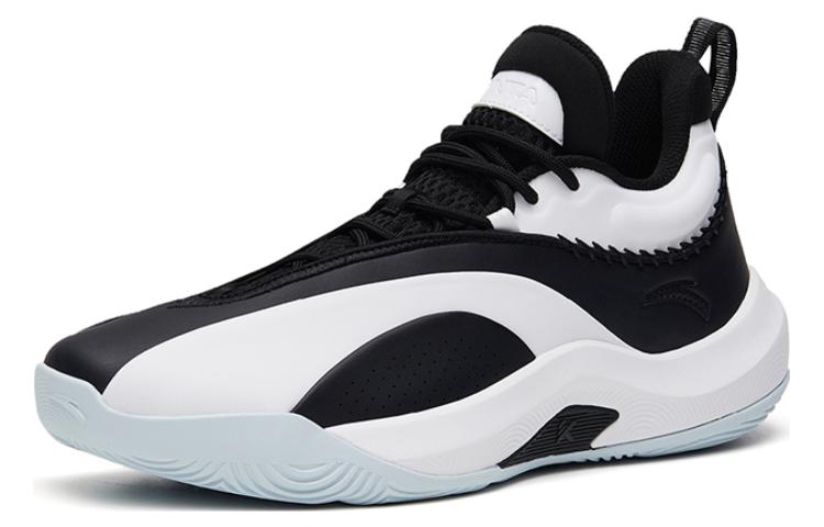 Anta KT Team Cushioning Slip Resistant Abrasion Resistant Low top Basketball Shoes Men’s Black White