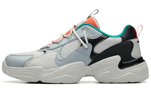 Anta Life Collection Abrasion Resistant Slip Resistant Low top Chunky Sneakers Men's Mist Gray