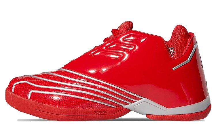 Adidas T mac 2 Restomod \"All-Star\" All-star round toe lace-up patent leather artificial leather TPU shock-absorbing anti-slip wear-resistant breathable wrapping support low-top basketball shoes men's red