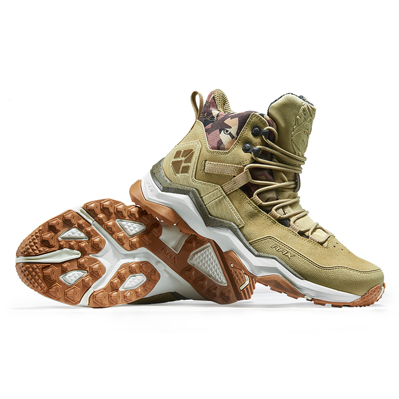 RAX Waterproof And Slip Resistant High top Outdoor Shoes Men’s Khaki