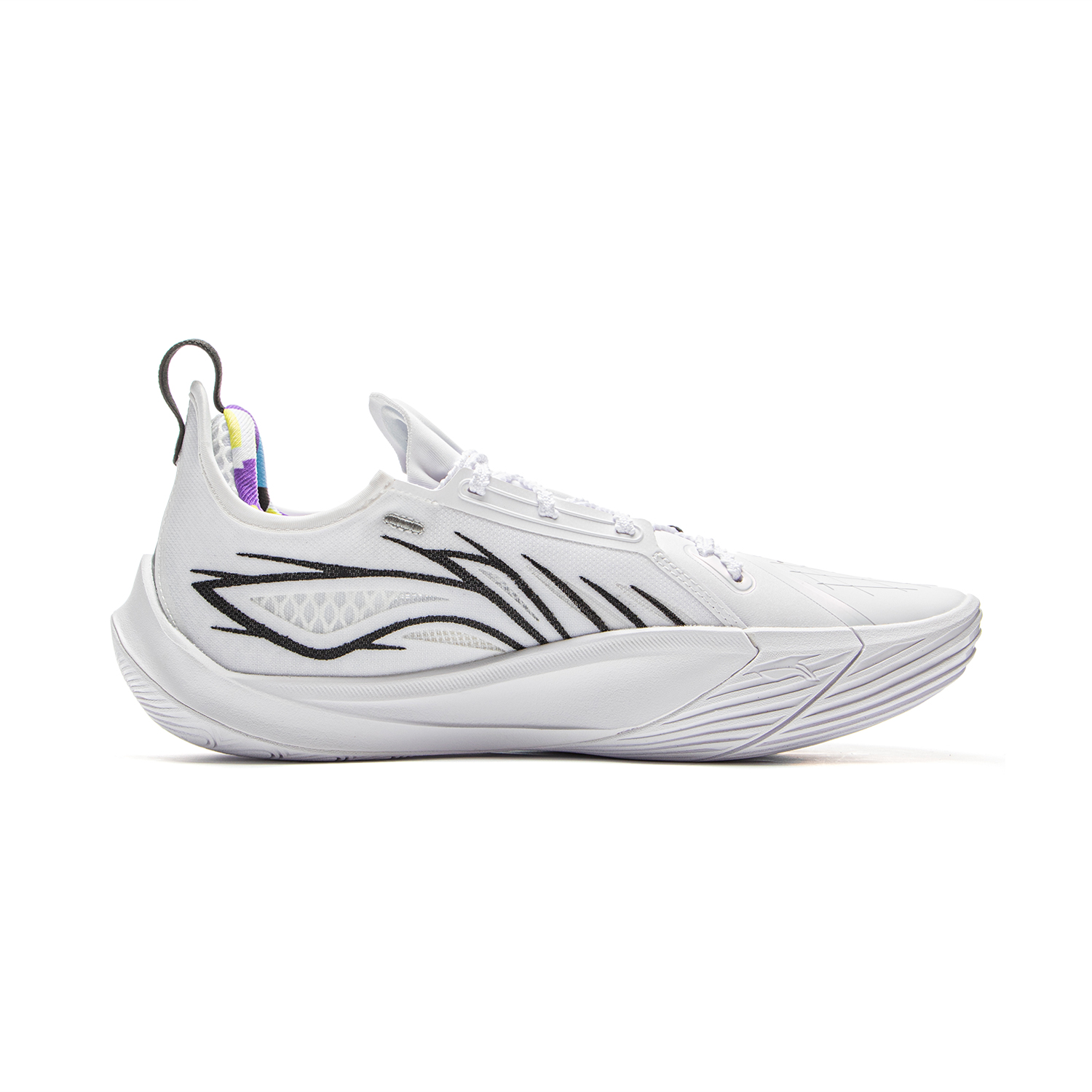 Li Ning Cushioning Slip Resistant Abrasion Resistant Low top Basketball Shoes Men’s Standard White
