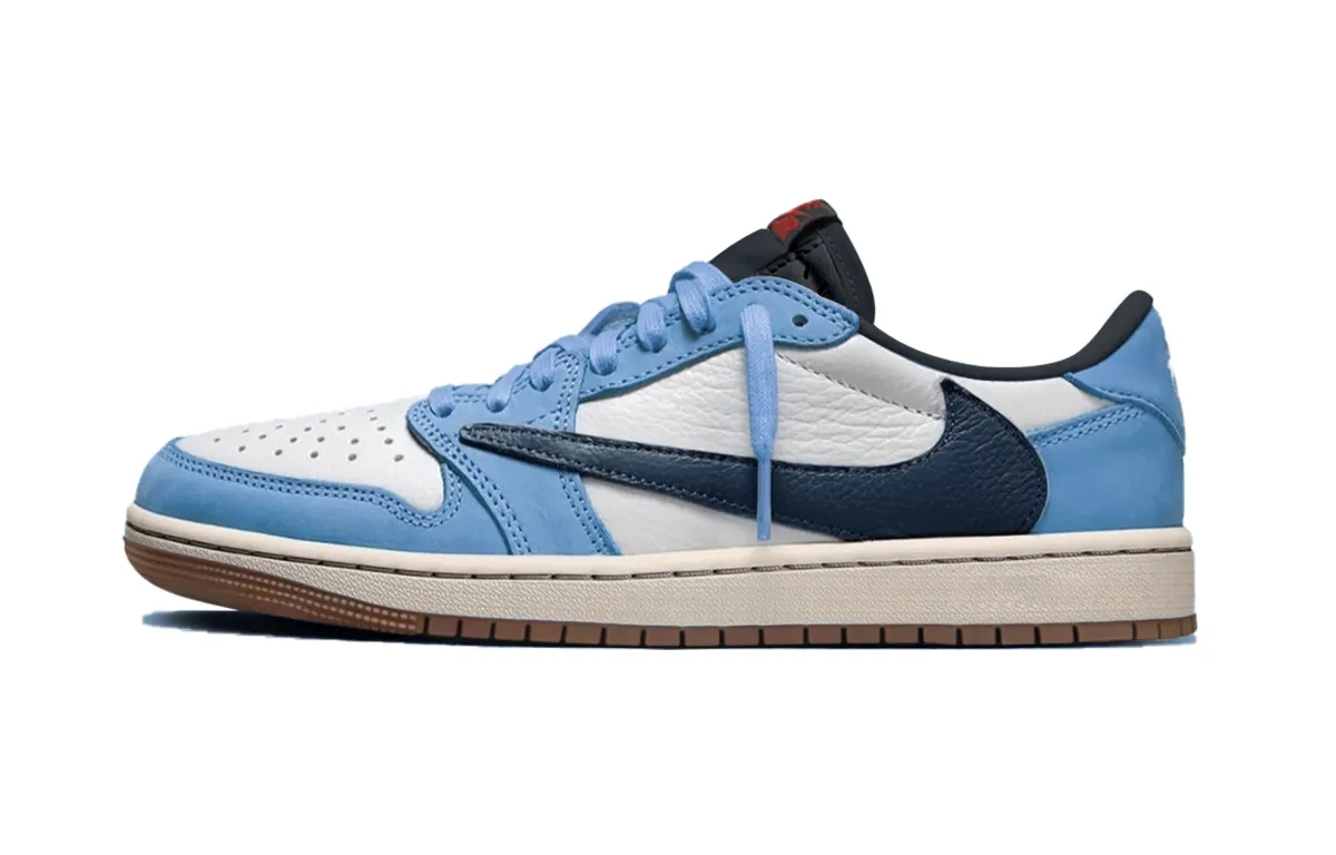 Travis Scott x Jordan Air Jordan 1 North Carolina Blue Travis Scott X AJ1 Low Collaboration Low top