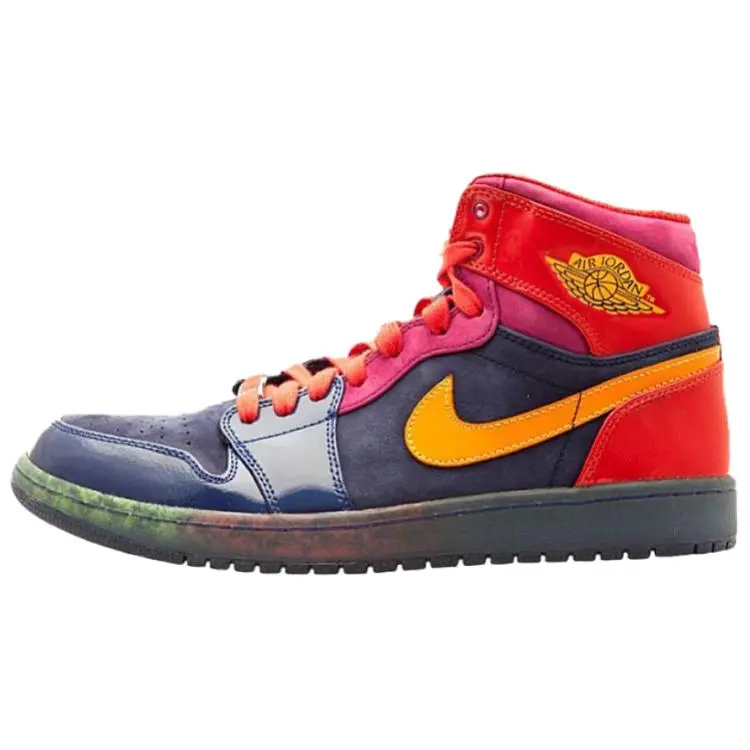 Jordan Air Jordan 1 High top Vintage Basketball Shoes Men's Dark Purple Red