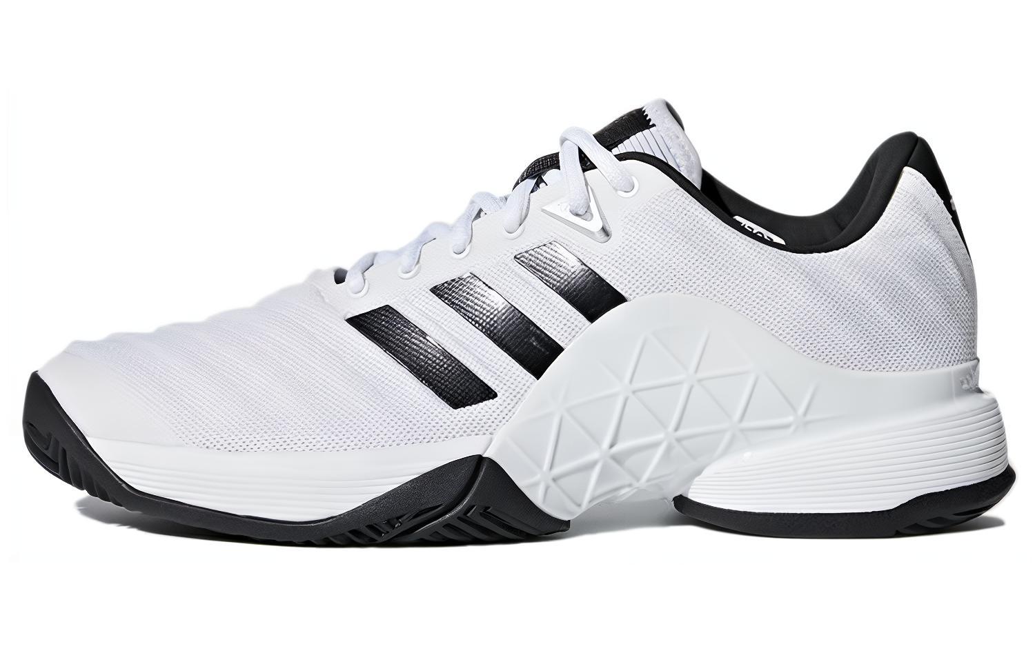 Adidas Barricade 2018 Cushioning, Wear Resistant Low top Tennis Shoes Men's White