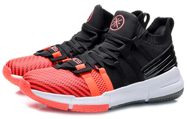 Li Ning Mid top Basketball Shoes Men’s Black Red