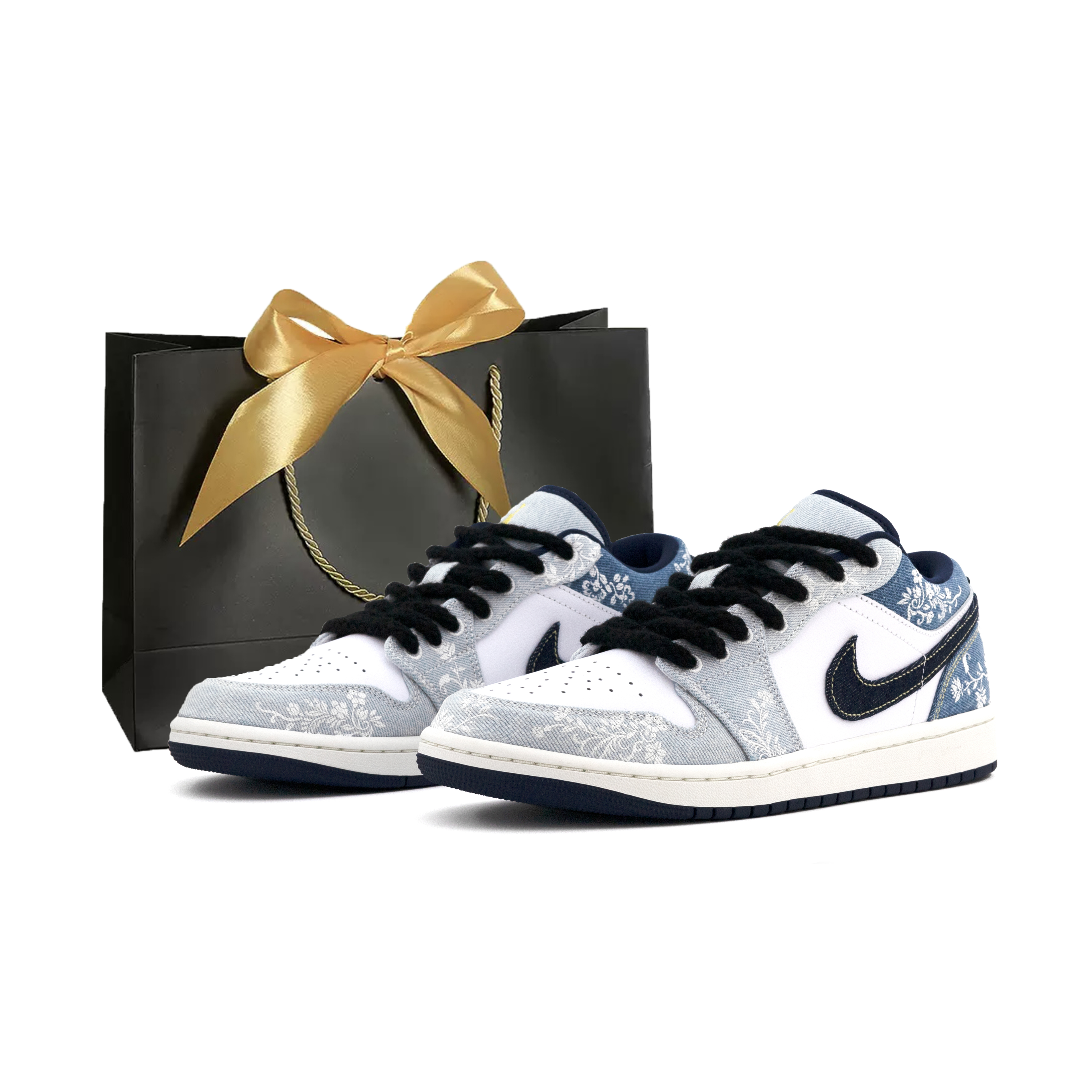 Jordan Air Jordan 1 Low top Vintage Basketball Shoes Men’s White Blue