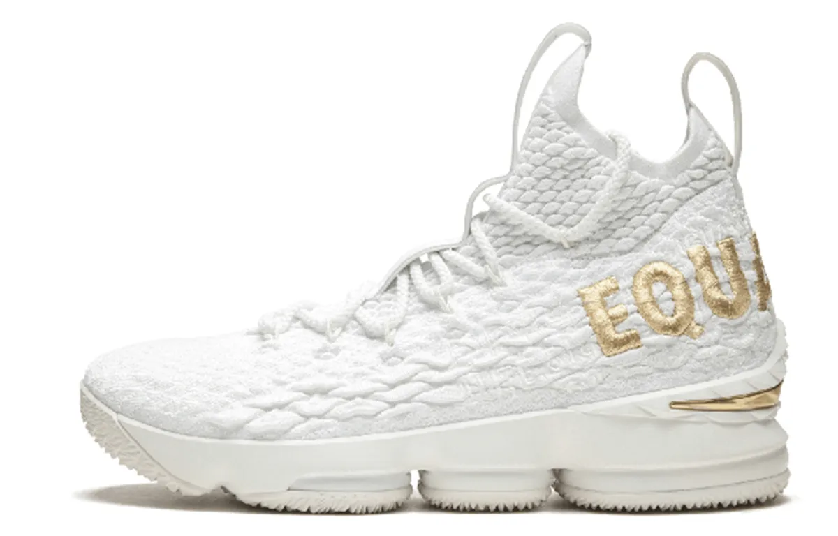Nike Lebron 15 Equality Slip Resistant Slip Resistant High top Basketball Shoes Men's White
