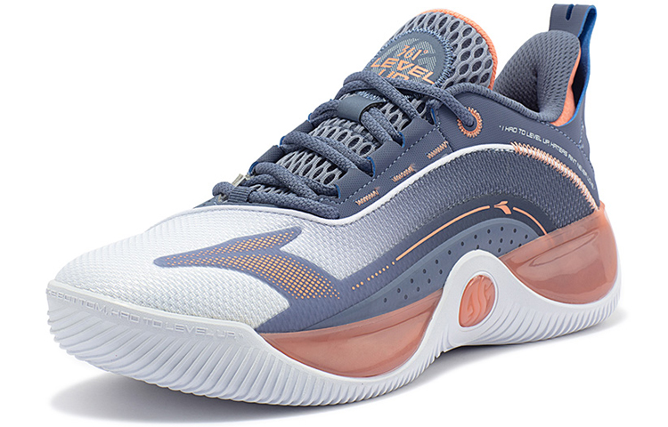 361° AG LVL UP 1 Basketball Shoes Men’s Low Top 361 Degrees White/Matte Blue