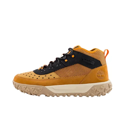 Timberland Motion 6 Textile, Leather Breathable Traction Low top Hiking Shoes Men's Orange Yellow
