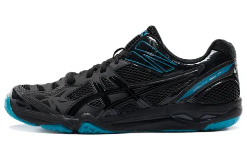 Asics Gel-V Swift Cv Lo low-cut wear-resistant volleyball shoes for men and women, black and blue