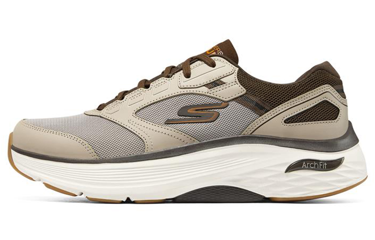 Skechers Skechers Max Cushioning Arch Fit Xingmai series wear-resistant low-top training shoes men's brown