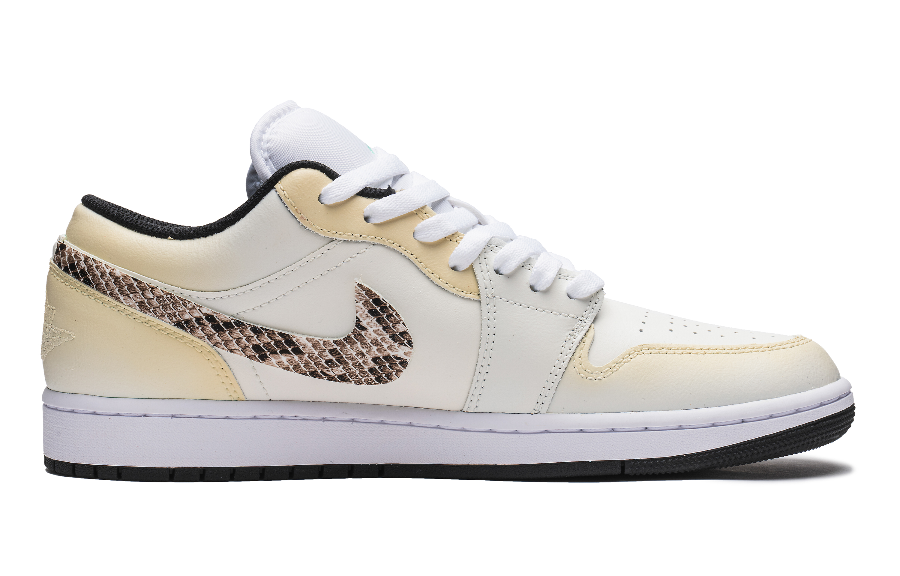 Jordan Air Jordan 1 Slip Resistant Abrasion Resistant Low top Vintage Basketball Shoes Men’s Brown Yellow