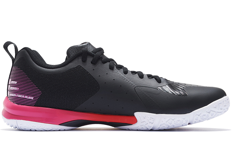 Li Ning Sprint SE Textile, Synthetic Leather, TPU Abrasion Resistant Support Low top Badminton Shoes Unisex Black
