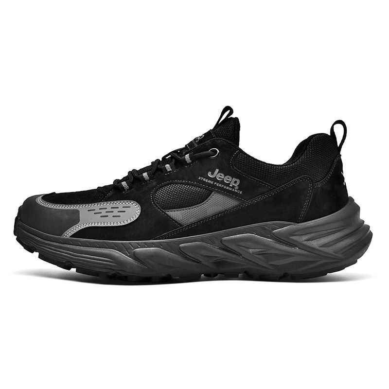 Jeep Leather, Textile Low top Outdoor Hiking Shoes Men’s
