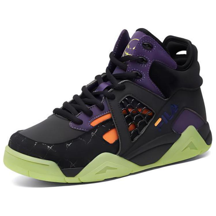 FILA FUSION Cage Mid top Basketball Shoes Men’s Black Purple