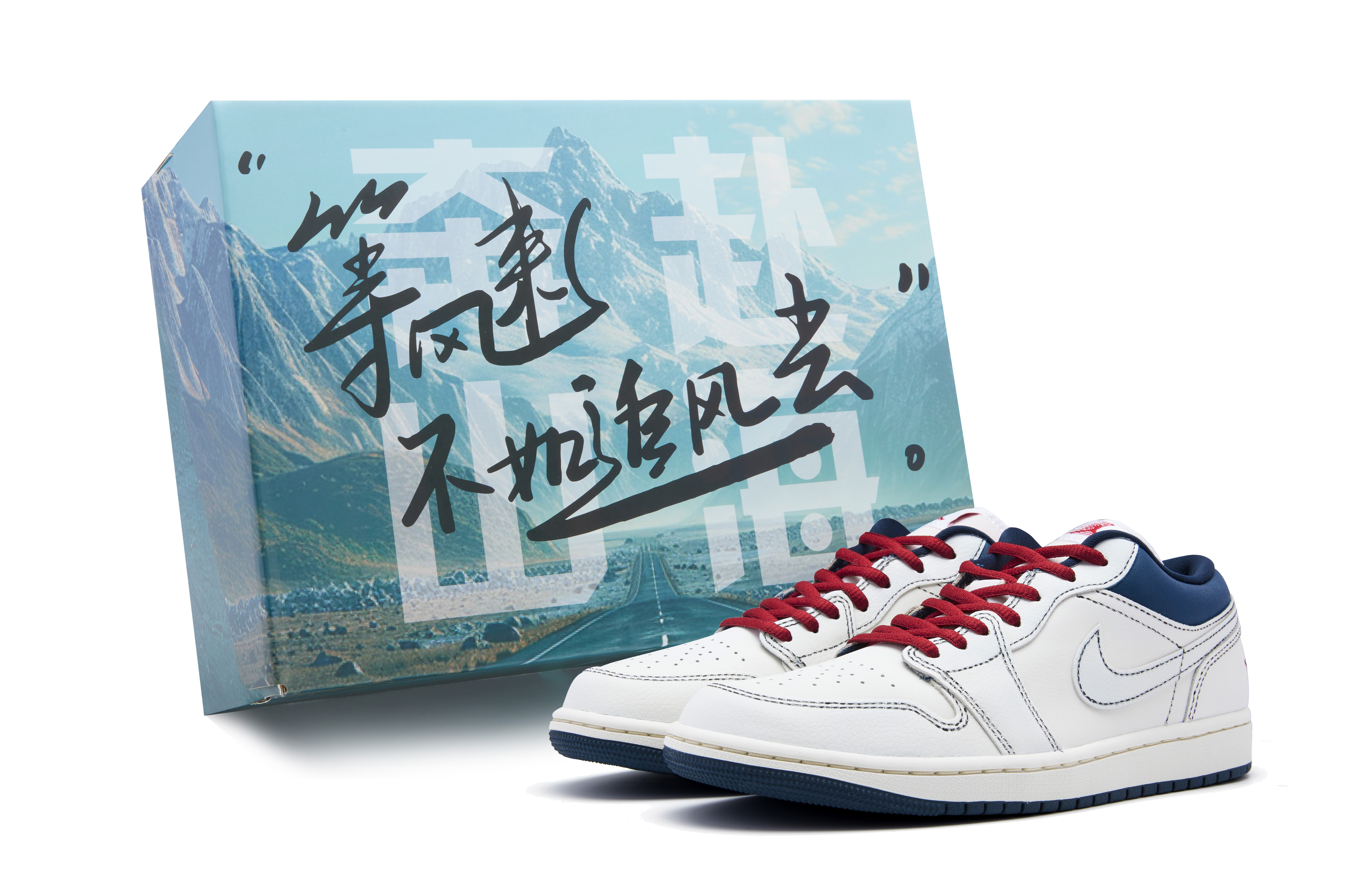 Jordan Air Jordan 1 Low top Vintage Basketball Shoes Men’s White Blue