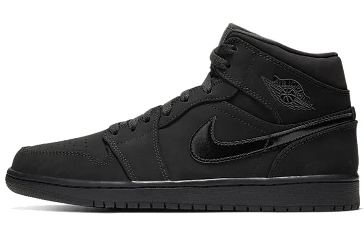 Jordan 1 Mid Triple Black 2020