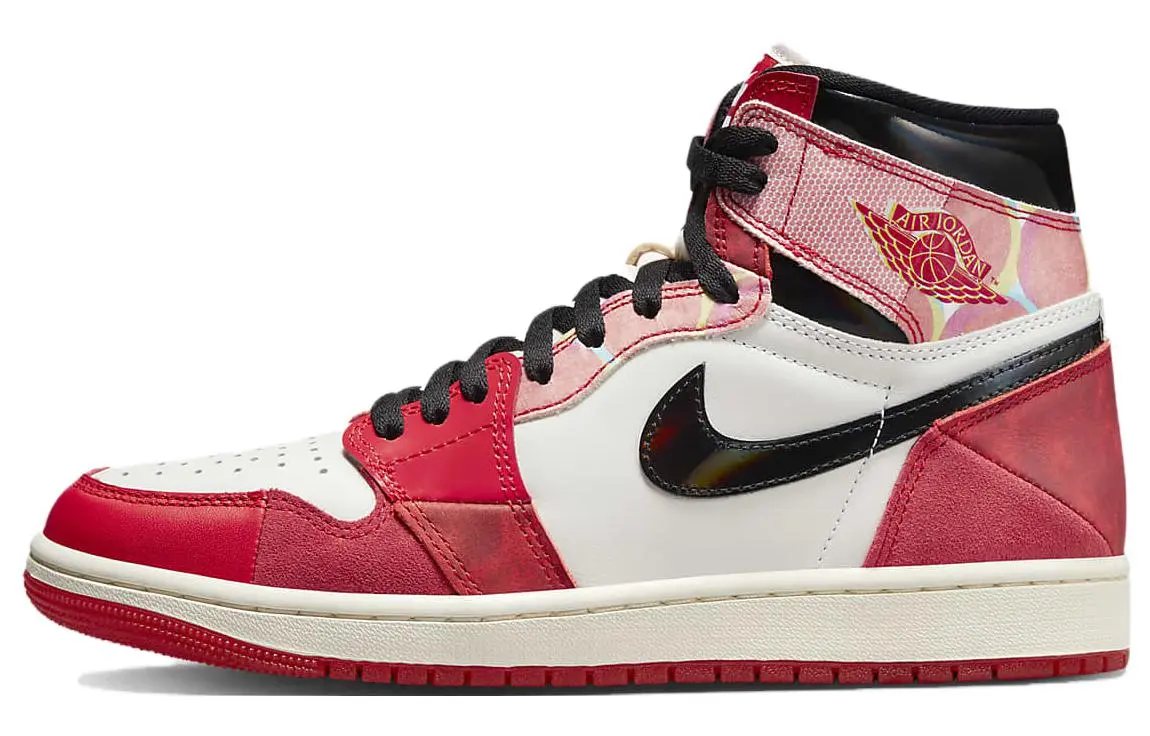 Jordan Air Jordan 1 Retro High OG Spider Man Across The Spider Verse Next Chapter Leather Comfortable High top