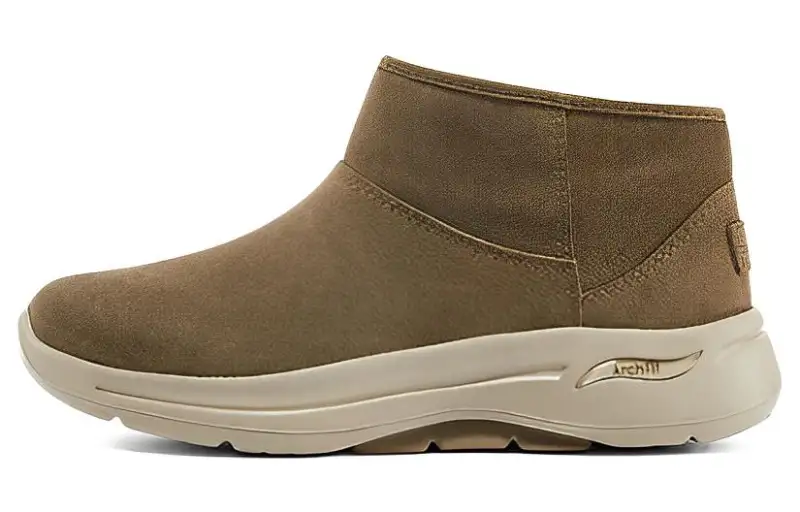 Skechers Arch Fit Arch Fit Thermal Coverage Thermal Coverage Fleece Lined Slip on Ankle Length Snow Boots Women's Brown