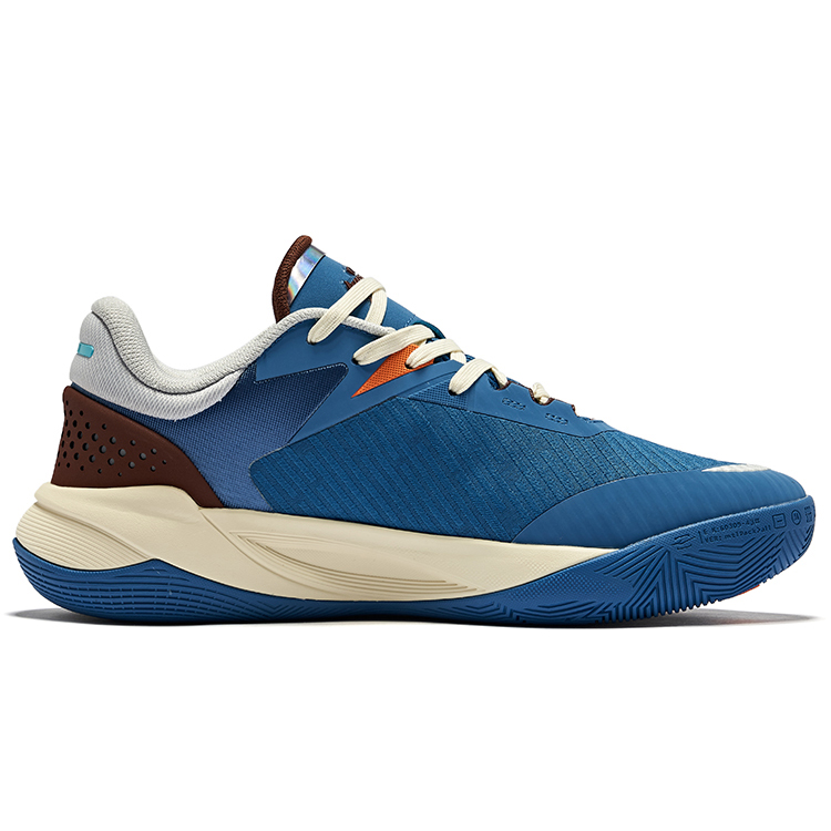 Erke Fearless 1.0 Breathable Anti Twist Grip Low top Basketball Shoes Men’s Indigo Blue Gravel Color