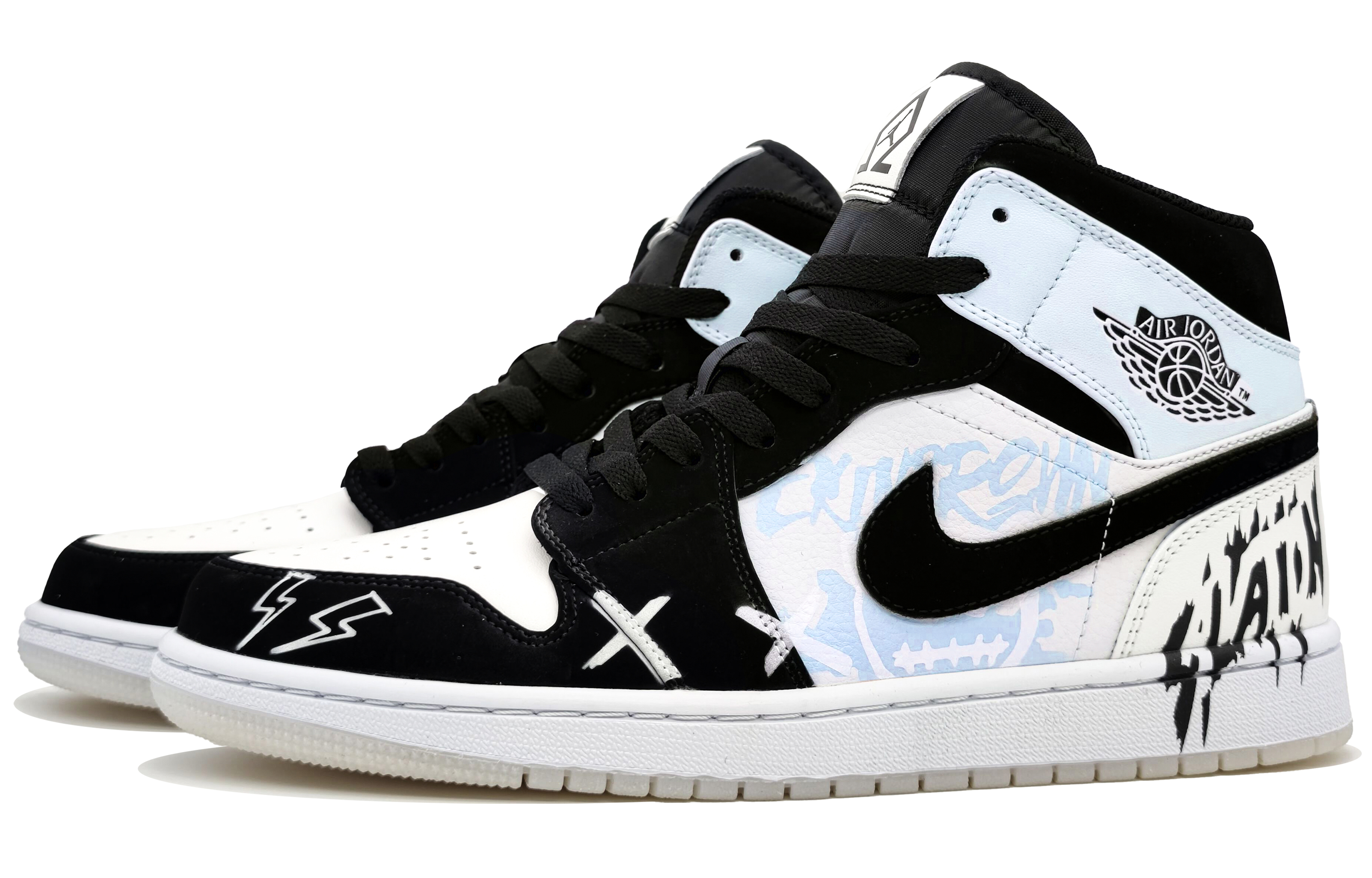 Jordan Air Jordan 1 Mid SE Panda Slip Resistant, Abrasion Resistant, Lightweight