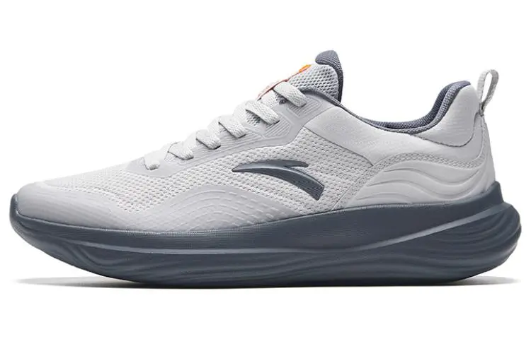 Anta Trace Breathable Mesh Cushioning Slip Resistant Abrasion Resistant Low top Training Shoes Men's Gray