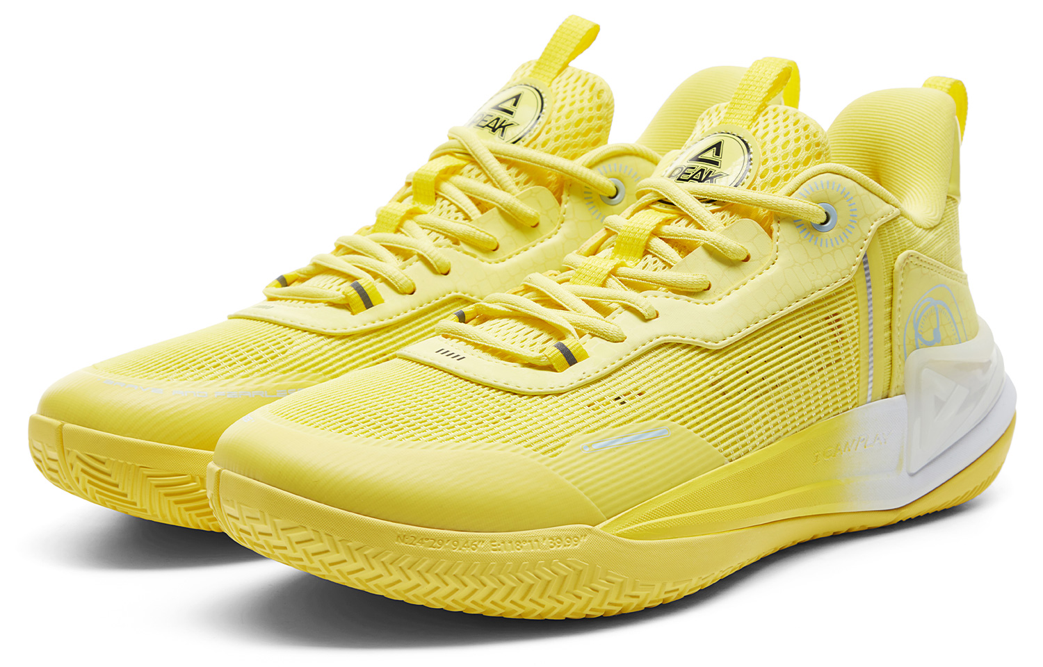 PEAK Slip Resistant Abrasion Resistant Low top Basketball Shoes Men’s Mustard Yellow