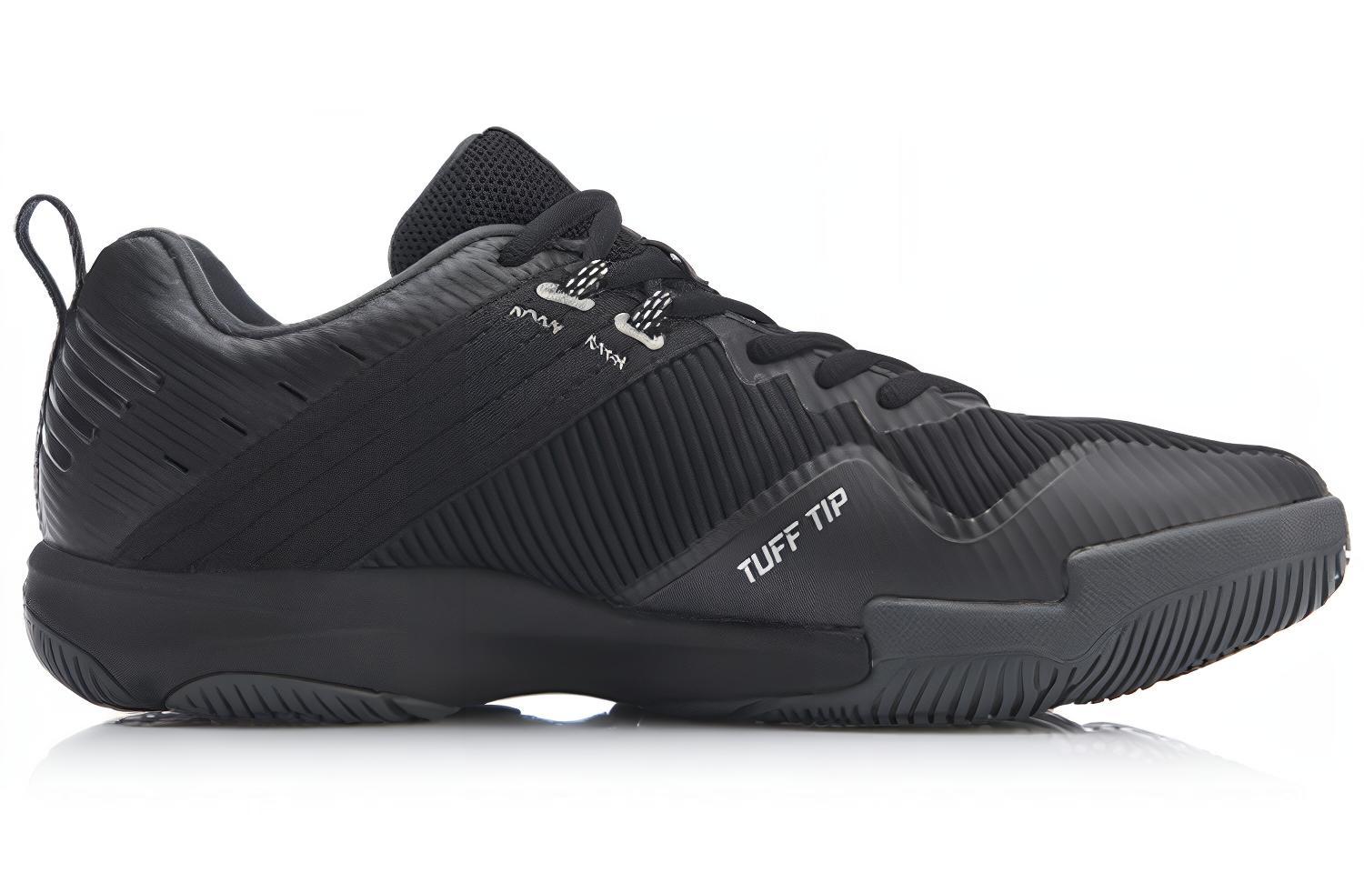 Li Ning Ranger 4.0 TD Trendy Slip Resistant Lightweight Non slip Lightweight Low top Badminton Shoes Unisex Black