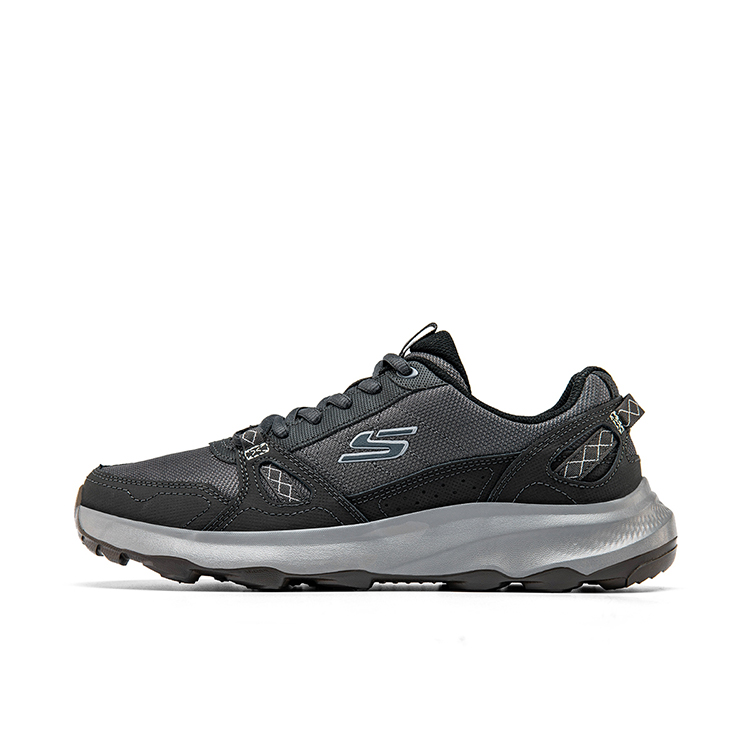 Skechers OUTDOOR Synthetic Leather Fashion Low top Mountaineering Hiking Shoes Men’s Charcoal