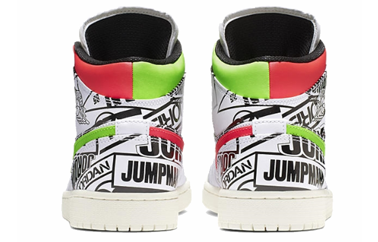 Мужские кроссовки Jordan Air Jordan 1 Mid (бело-черные) — фото 5