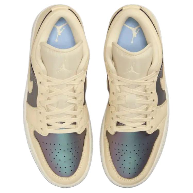Jordan Air Jordan 1 Abrasion Resistant Low top Vintage Basketball Shoes Women’s Beige