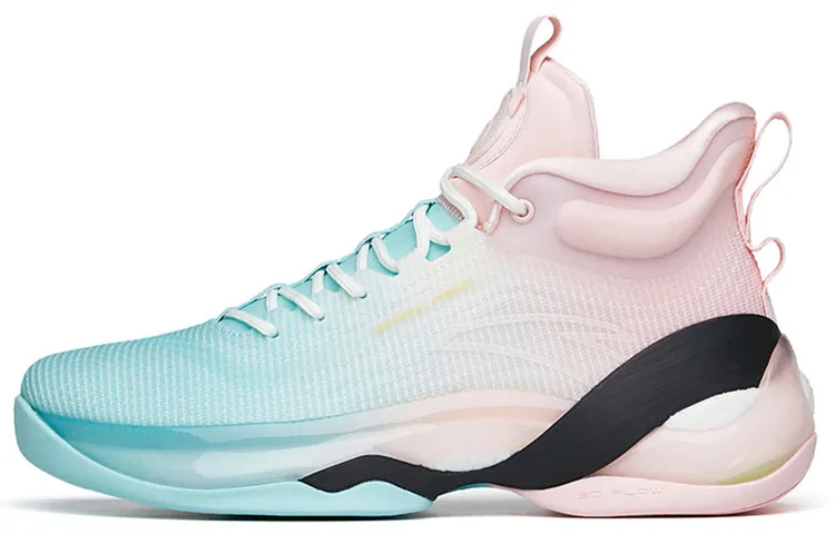 ANTA KT7 Basketball Shoes Men's Low Top Light Blue/Apricot Blossom Pink