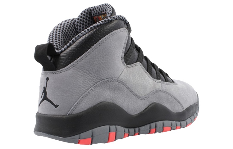 Мужские кроссовки Jordan Air Jordan 10 Retro 'Cool Grey' (серые) — 酷灰/黑/射线红 — фото 3