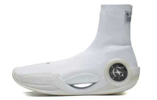 Glare x LiNing Li Ning WOW 9 Wade's Way 9 LS comfortable and versatile wear-resistant and breathable high-top basketball shoes men's white