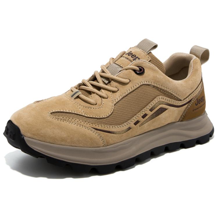Jeep Comfortable And Trendy Abrasion Resistant Low top Hiking Shoes Men’s Sand Yellow
