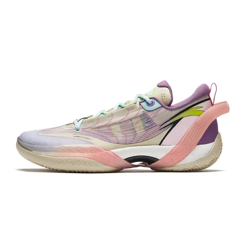 Anta Three point Rain1.0 Cushioning Slip Resistant Low top Basketball Shoes Men's Purple Gray