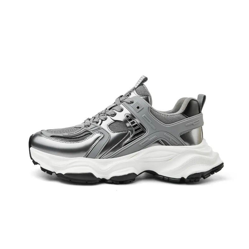 JEEP SPIRIT Outdoor Commute Breathable Height Increasing Cushioning Abrasion Resistant Low top Chunky Sneakers Men's