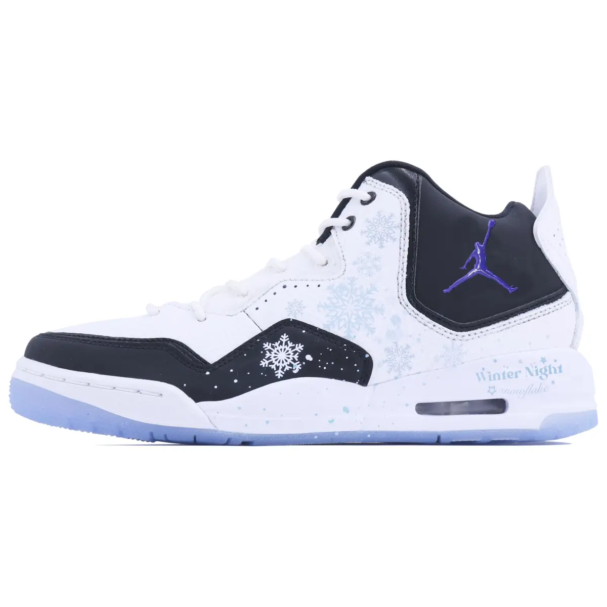 Jordan Courtside 23 Snowflake Slip Resistant Slip Resistant Mid top Vintage Basketball Shoes Unisex White