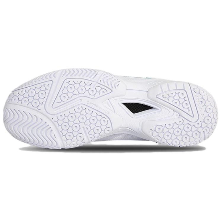 VICTOR Cushioning Slip Resistant Breathable Low top Badminton Shoes Unisex White Island Blue