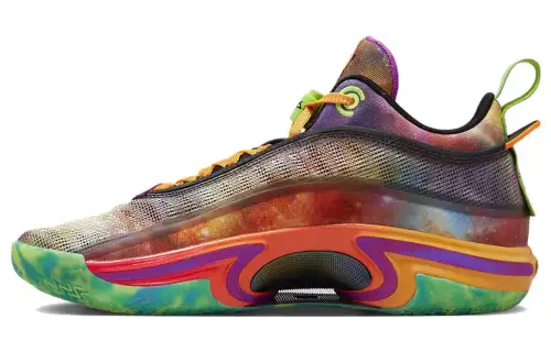 Jordan Air Jordan 36 Low PE comfortable and versatile shock-absorbing and wear-resistant low-top basketball shoes men's purple green