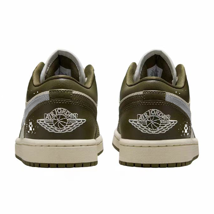Jordan Air Jordan 1 Bamboo Grove Panda Slip Resistant Abrasion Resistant Low top Vintage Basketball Shoes Unisex