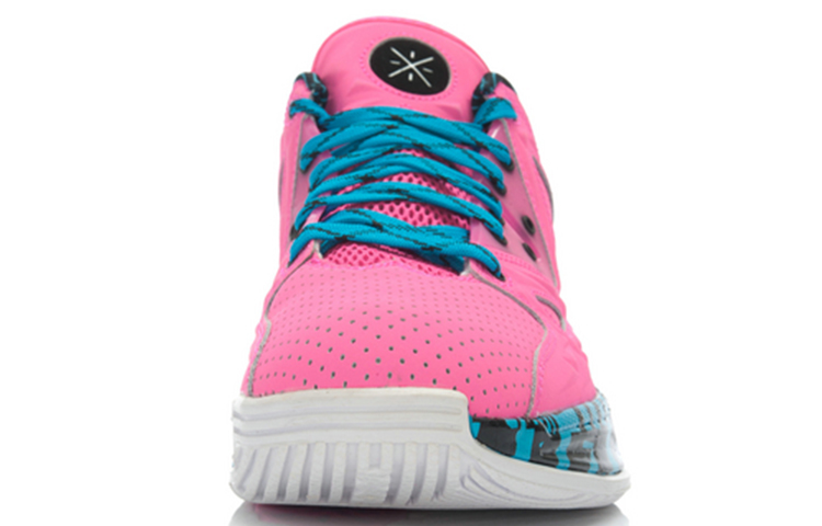 Li Ning WOW 2 Return, Flamingo Non slip Lightweight Low top Basketball Shoes Men’s Pink Blue Black