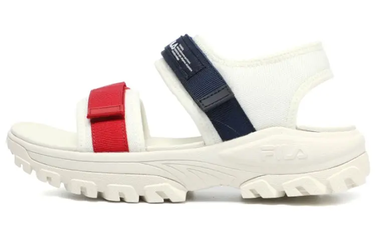 FILA Ray Tracer Collection Hook and loop Sandal Unisex White Korean Style