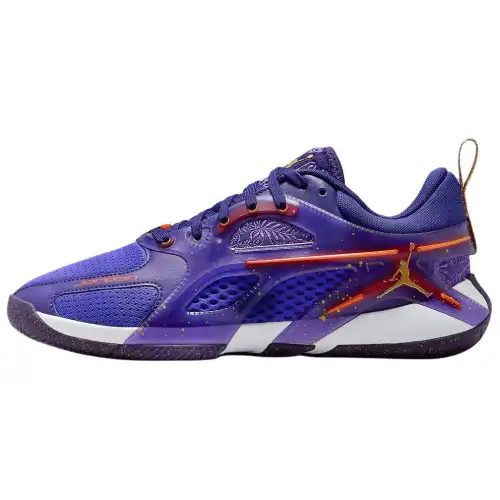 Jordan Heir Slip Resistant Abrasion Resistant Low top Basketball Shoes Women's Purple Blue