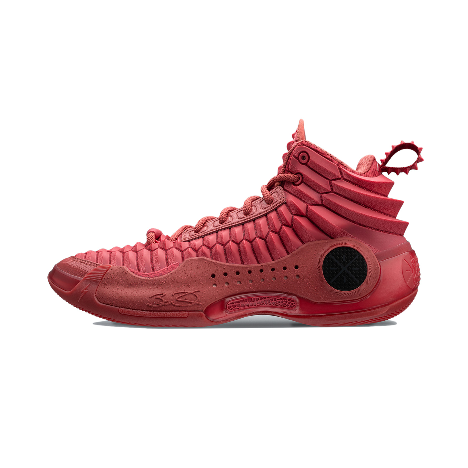 LiNing Li Ning WOW 10 Red Dragon Comfortable Shock Absorbing Anti-Slip Wear Resistant Lightweight Rebound High Top Basketball Shoes Men's Quartz Red