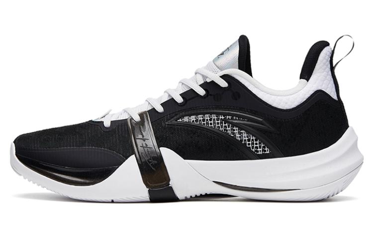 Anta Crazy 4 TEAM Cushioning Slip Resistant Abrasion Resistant Low top Basketball Shoes Men’s Black White
