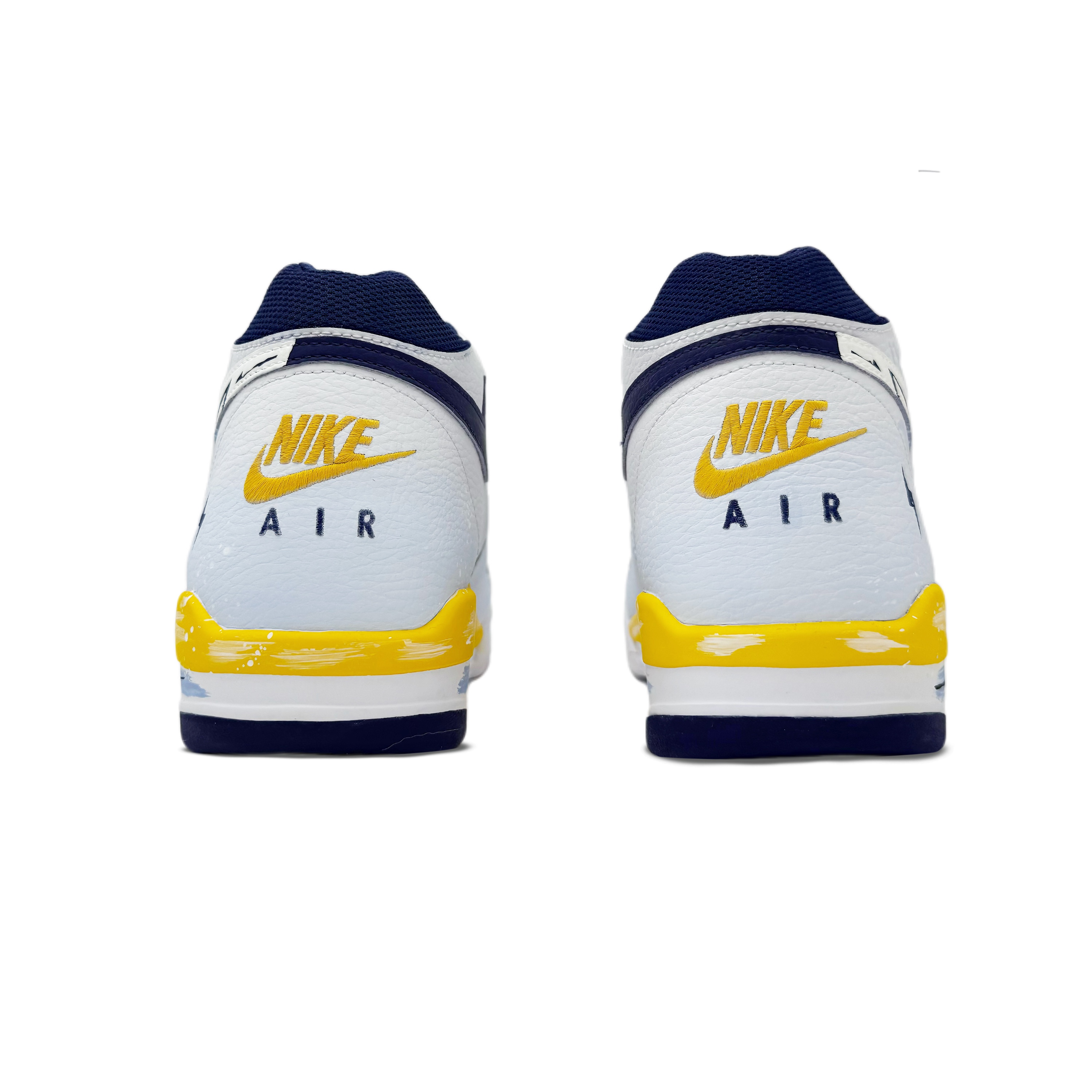 Nike Flight Legacy Abrasion Resistant Mid top Vintage Basketball Shoes Men’s Blue White