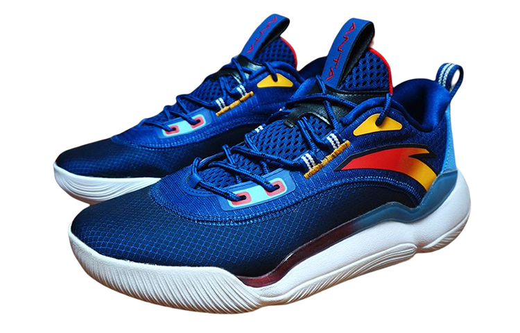 Anta Cushioning Slip Resistant Abrasion Resistant Cushioning Slip Resistant Abrasion Resistant Low top Basketball Shoes