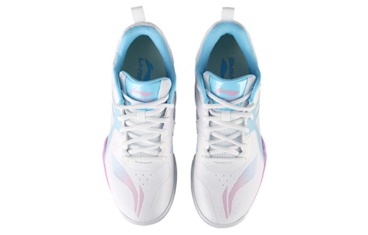 Li Ning Breathable Low top Training Shoes Unisex White Purple