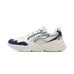 Li Ning Cloud Sea Cushioning Slip Resistant Abrasion Resistant Support Low top Chunky Sneakers Men's White Blue